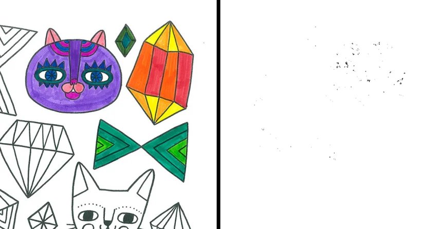 Crayola Super Tips coloring result on coated paper