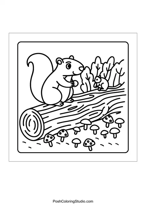 An otter sleeping under a tree with a bird perched above.