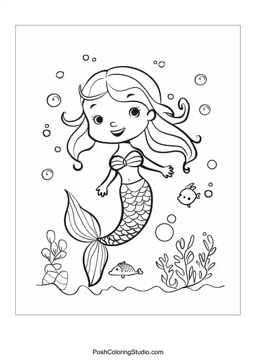 Mermaid Coloring Pages sample thumbnail